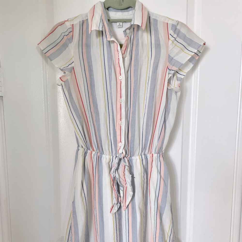 J.crew gauzy stripe sundress sz S